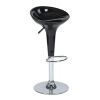 Set of 2 Swivel Adjustable Height Bar Stools, Black