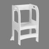 Child Standing Tower; Step Stools for Kids; Toddler Step Stool for Kitchen Counter; White
