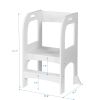 Child Standing Tower; Step Stools for Kids; Toddler Step Stool for Kitchen Counter; White