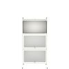 Bakers Rack with Cabinet,Bread Rack Coffee Station Microwaves Rack Storage Rack,4 Tier Kitchen Organizer Shelf for Dishes,Wine,Pots and Pans (white)