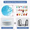 Coasters for Drinks Set of 6, Ocean Style Drink Coasters with Holder, Round Marble Absorb Water Cork Coaster for Coffee Table Gifts Home Decor, 4 Inch